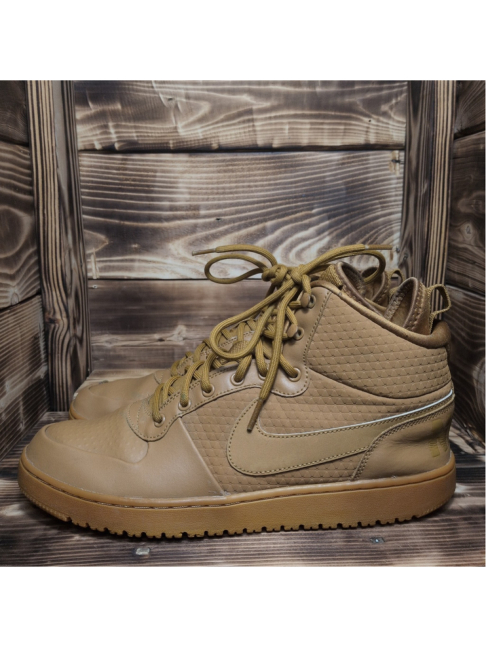 Nike Court Borough MID Winter Mens Size 10 Shoes Wheat Sneaker AA0547-700